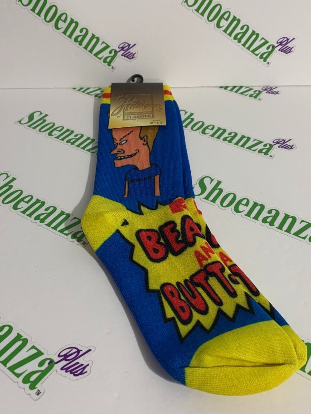 Headgear Classics Socks Bevis And Butthead MTV Crew Blue Mens Size 9 - 13